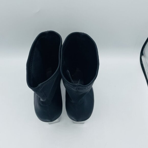 Parker & Sky Heels Womens Size 8 Black Boot Clear Heel Booties Stretch Open Toe - Picture 8 of 11